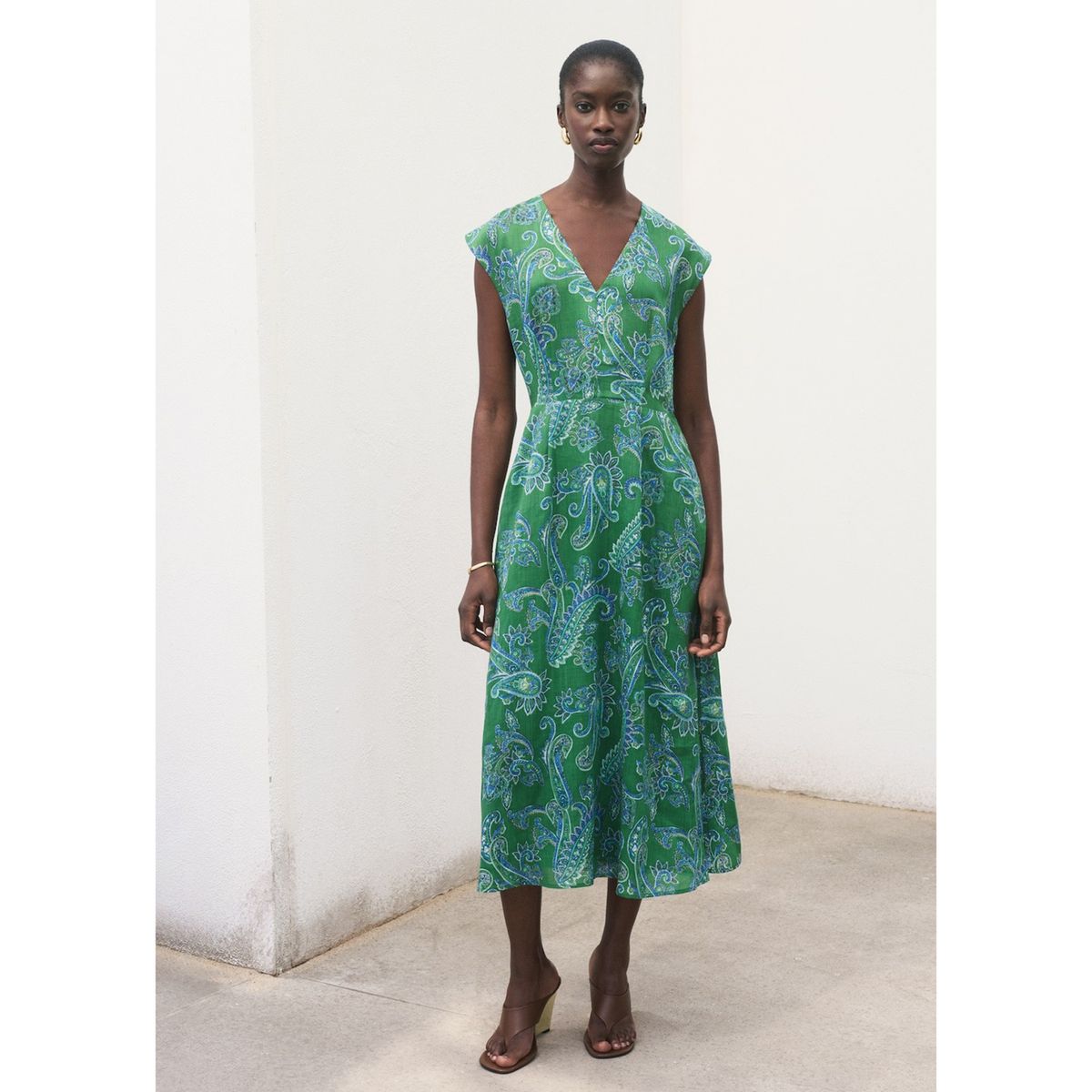 MANGO - Vestido Largo Casual Mujer Mango