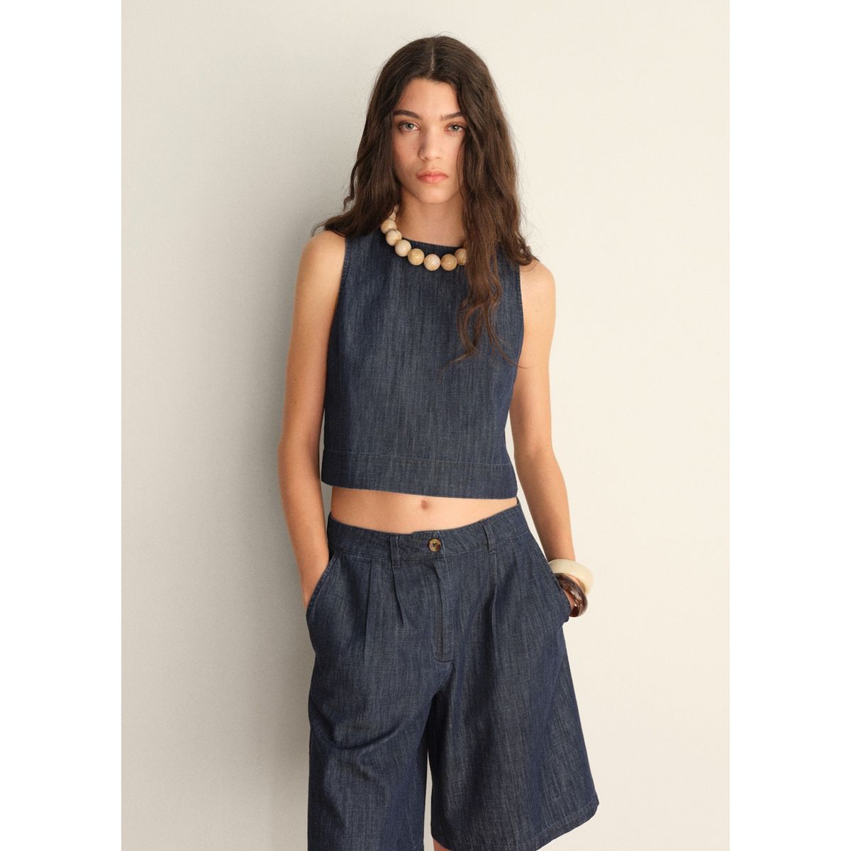 MANGO - Top 100% Algodón Mujer Mango