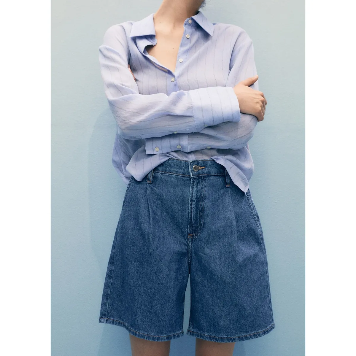 MANGO - Bermuda Casual Mujer Mango