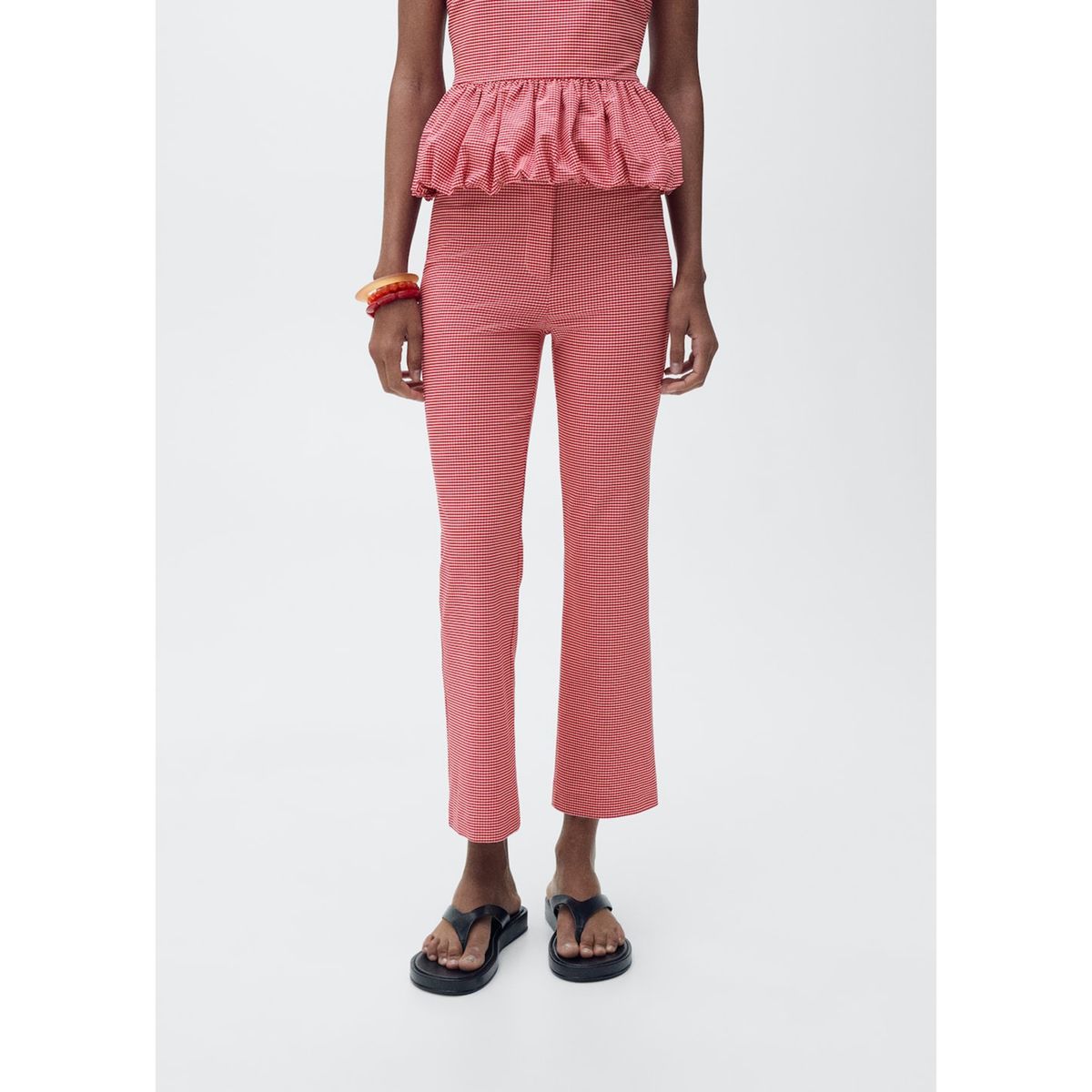 MANGO - Pantalón Cropped Mujer Mango