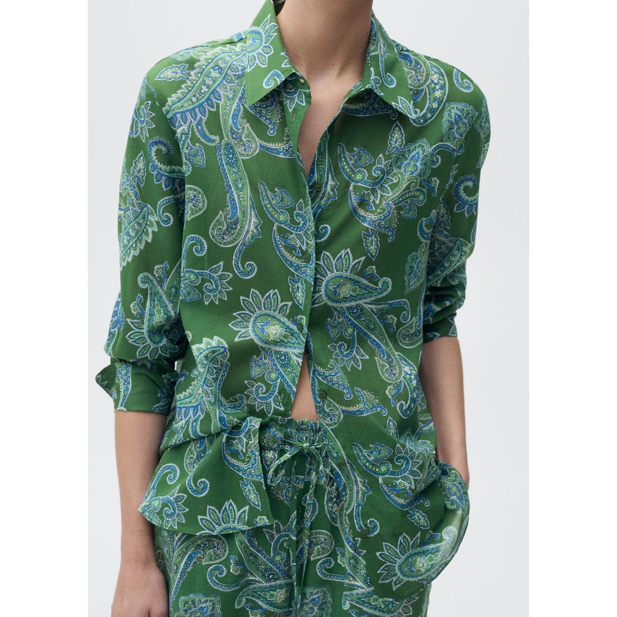 MANGO - Blusa 100% Algodón Mujer Mango