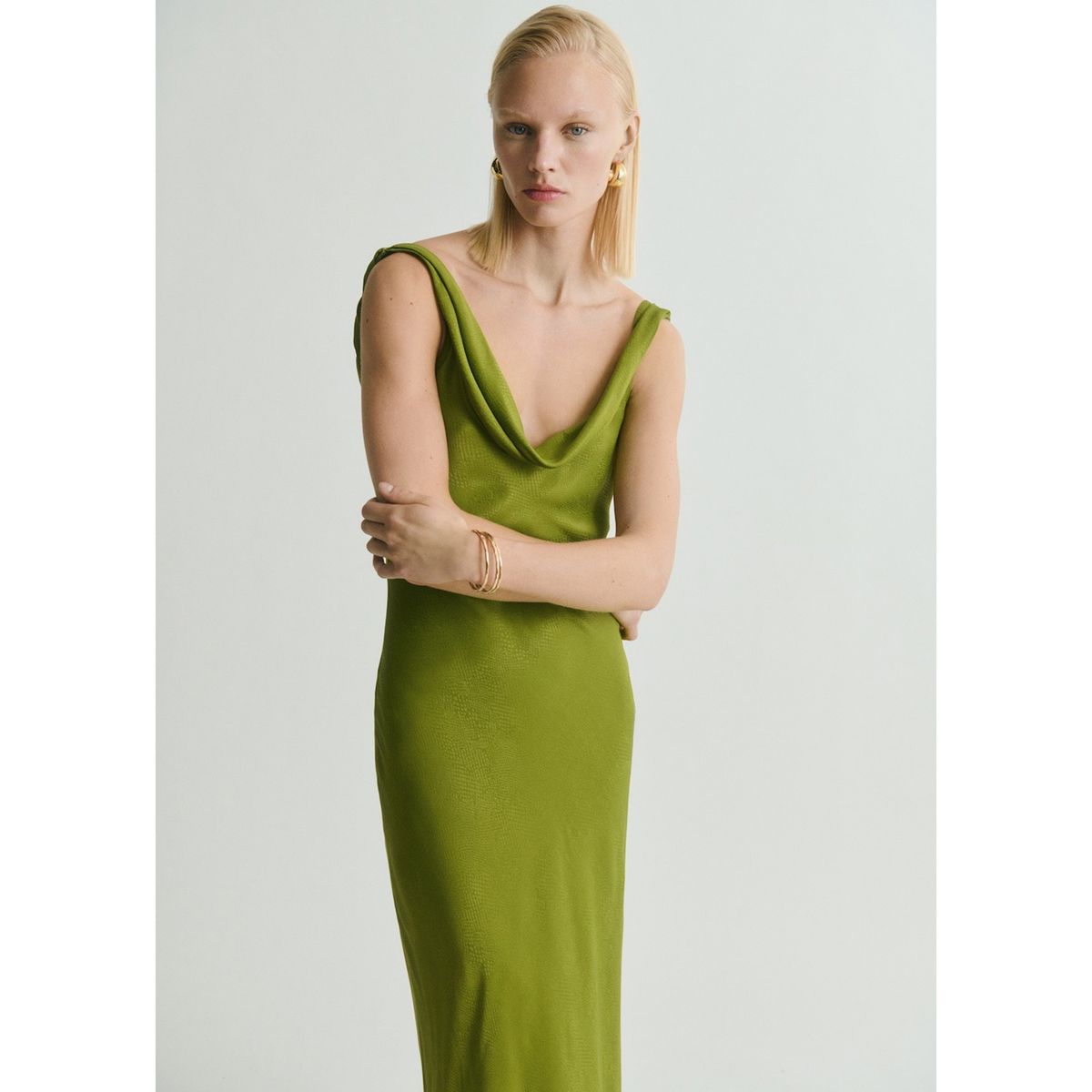 MANGO - Vestido Largo Casual Mujer Mango