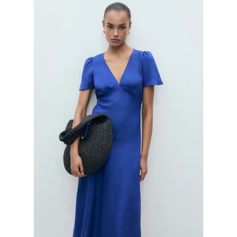 MANGO - Vestido Largo Casual Mujer Mango