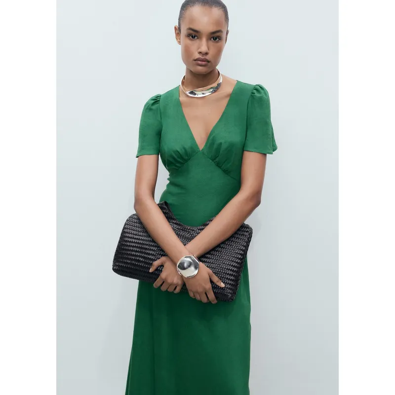 MANGO - Vestido Largo Casual Mujer Mango