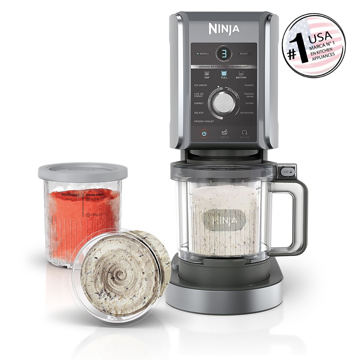 NINJA - Máquina para Hacer Helados Creami Ninja Deluxe Nc501eu