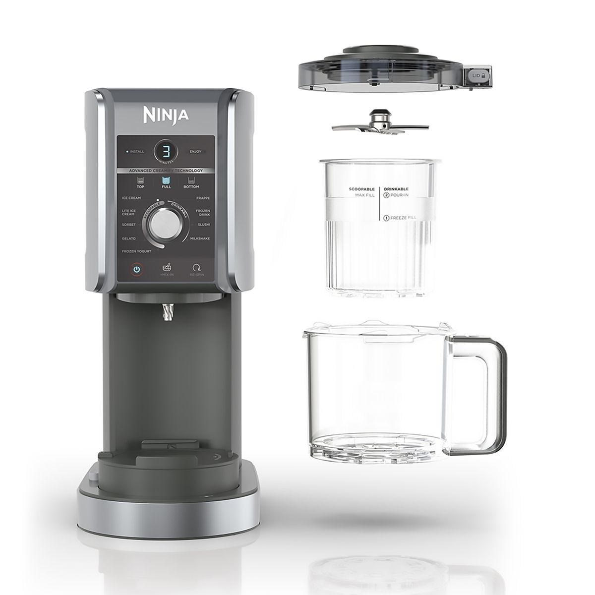 NINJA - Máquina para Hacer Helados Creami Ninja Deluxe Nc501eu