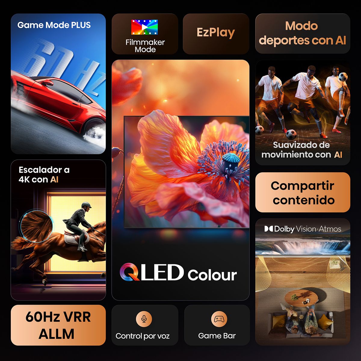 HISENSE - Televisor Hisense 85" QLED 4K 85Q6Qv Smart Tv