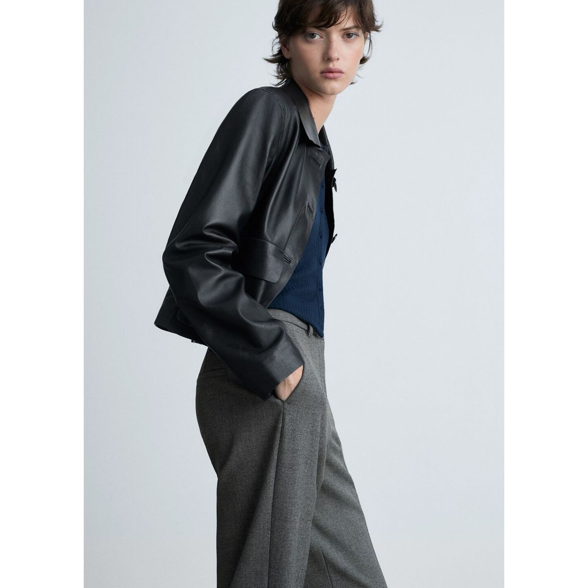 MANGO - Pantalón Straight Mujer Mango