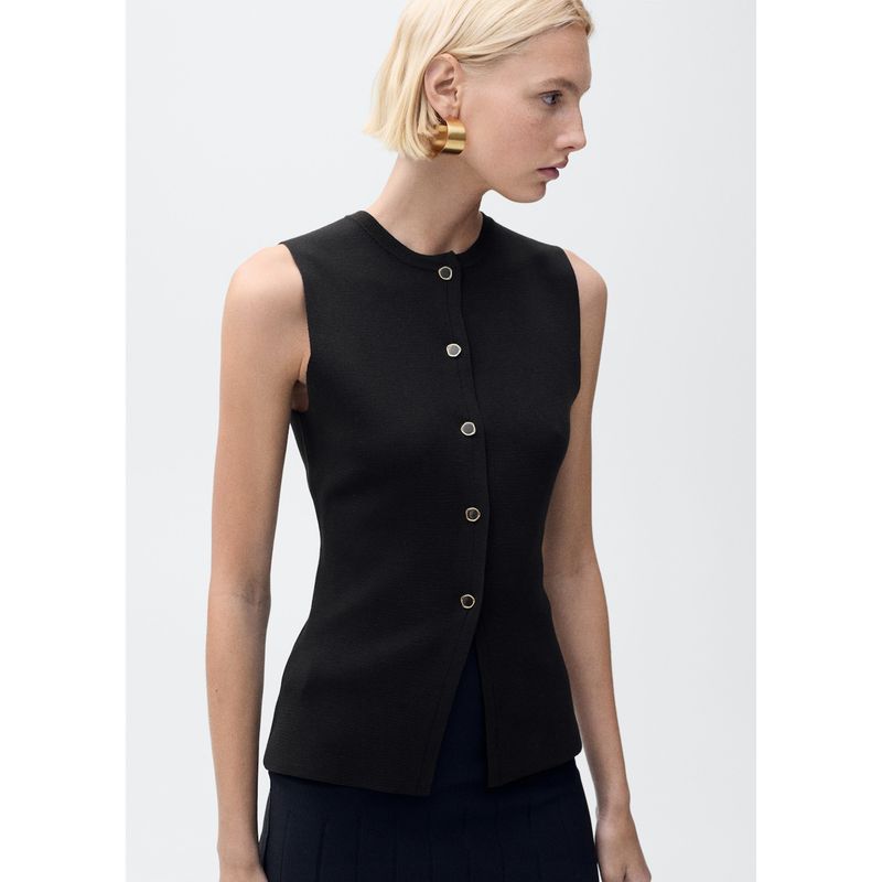 MANGO - Chaleco Casual Mujer Mango