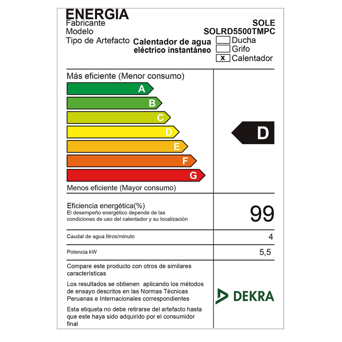 SOLE - Rapiducha Sole High Pro 5500w