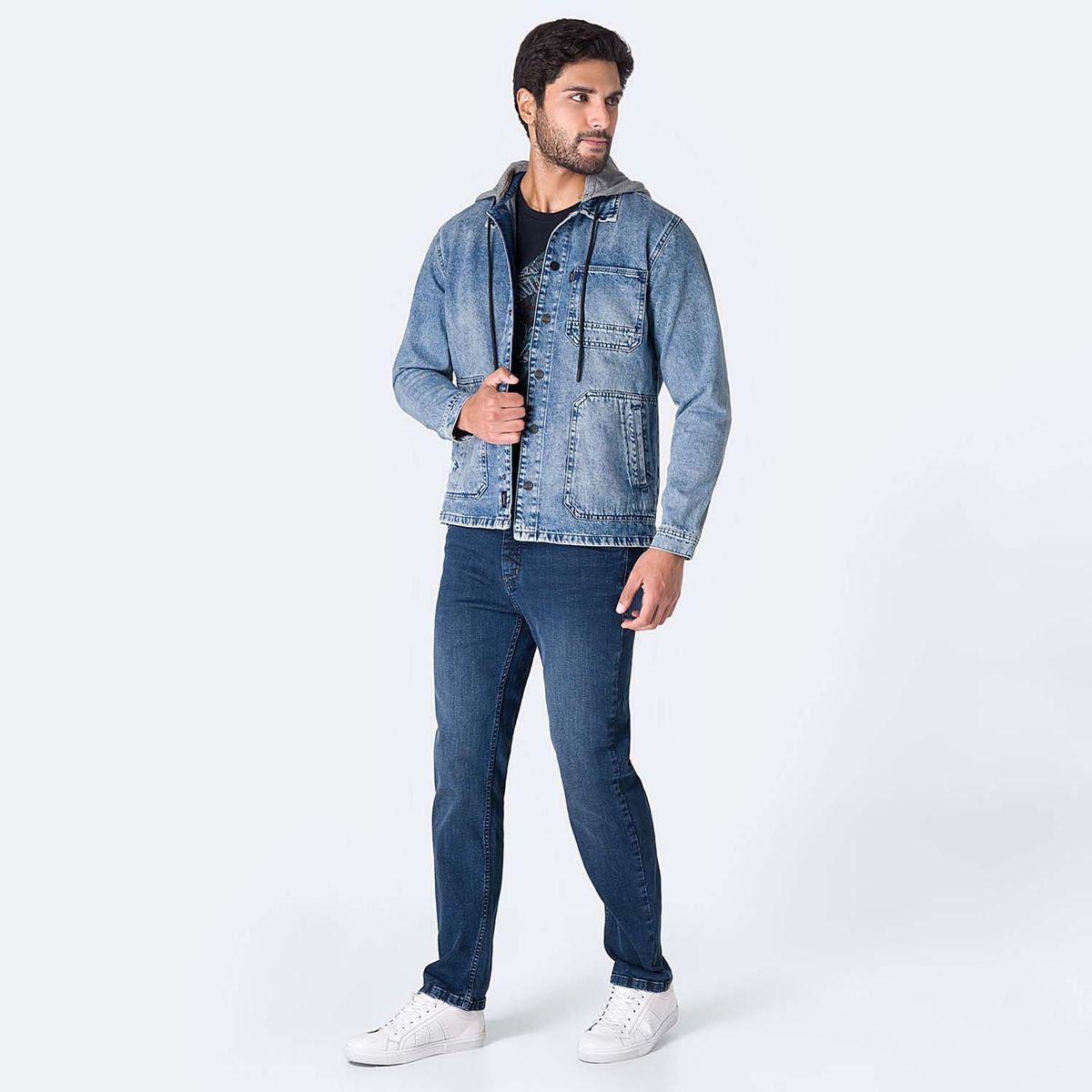 PIONIER - Casaca Jean Regular Hombre Pionier