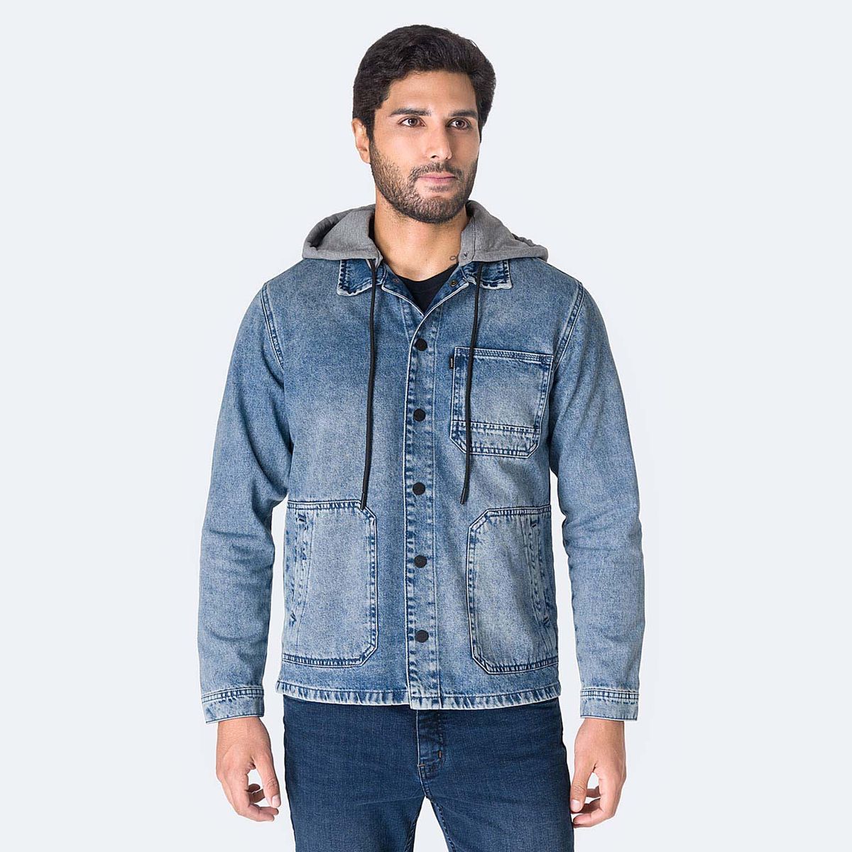 PIONIER - Casaca Jean Regular Hombre Pionier