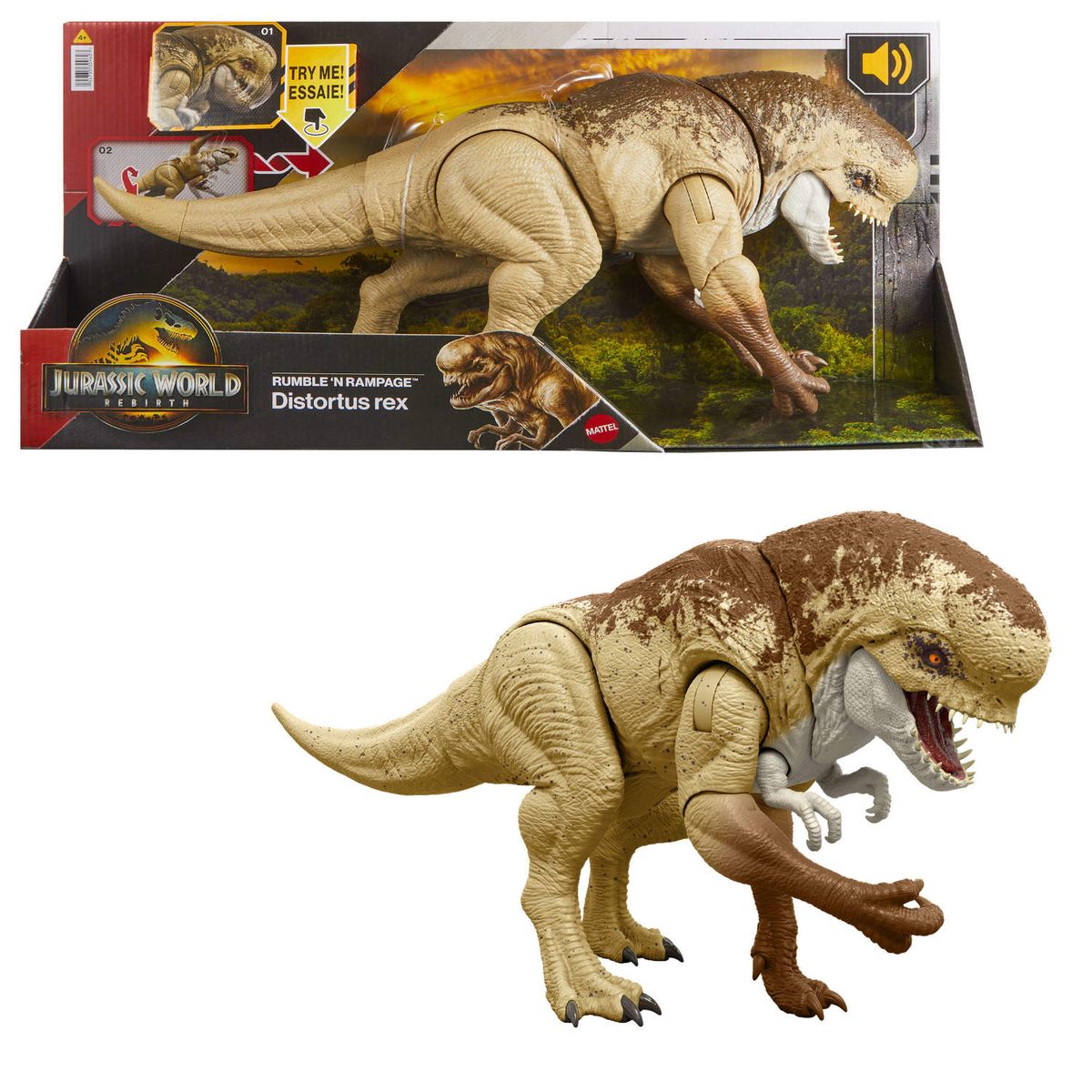 JURASSIC WORLD - Jurassic World Dinosaurio Rebirth Villano Con Sonido