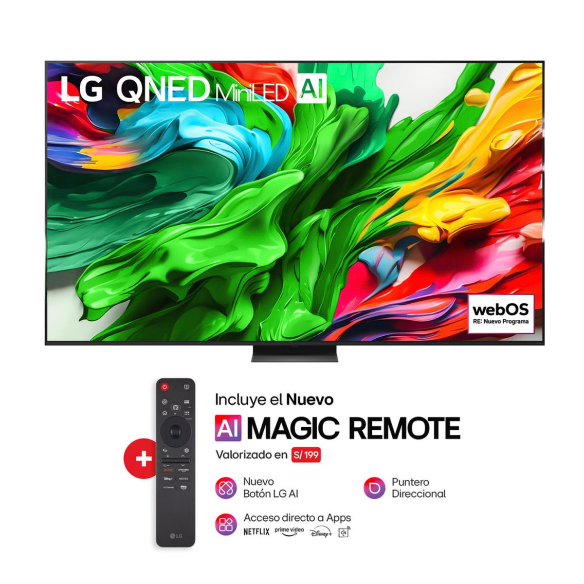 LG - Televisor LG 100" Qned Evo 4k Miniled ThinQ Ai 100QNED86AS Smart TV