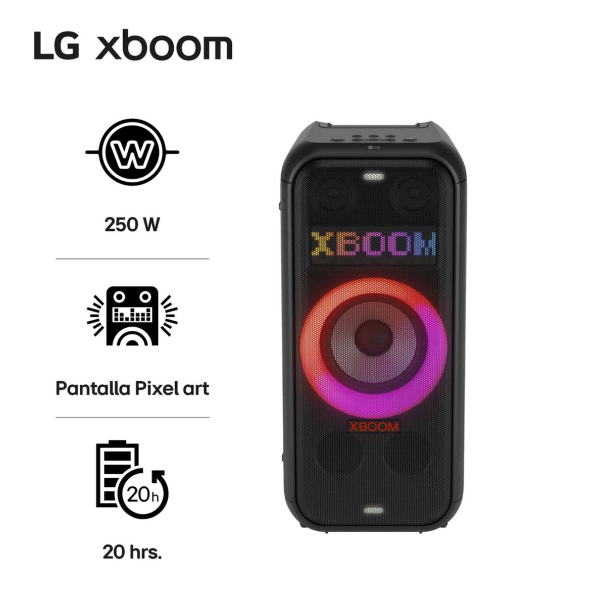LG - Parlante LG XBOOM XL7T 250W Bluetooth IPX4 Pixel Art