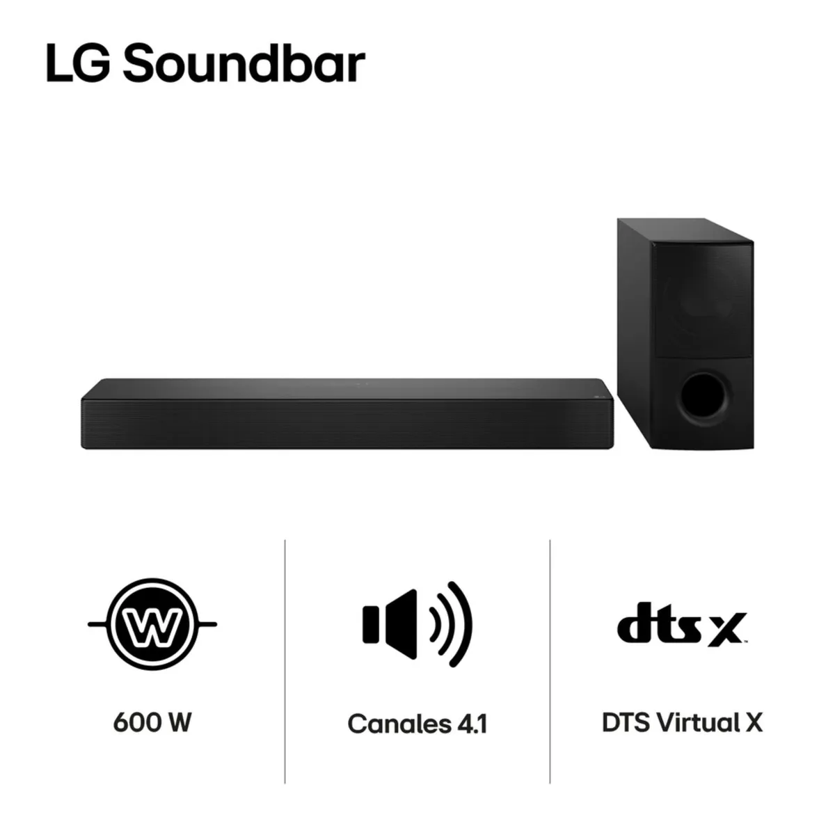 LG - LG Soundbar SH5A 600W Bluetooth Dolby Atmos