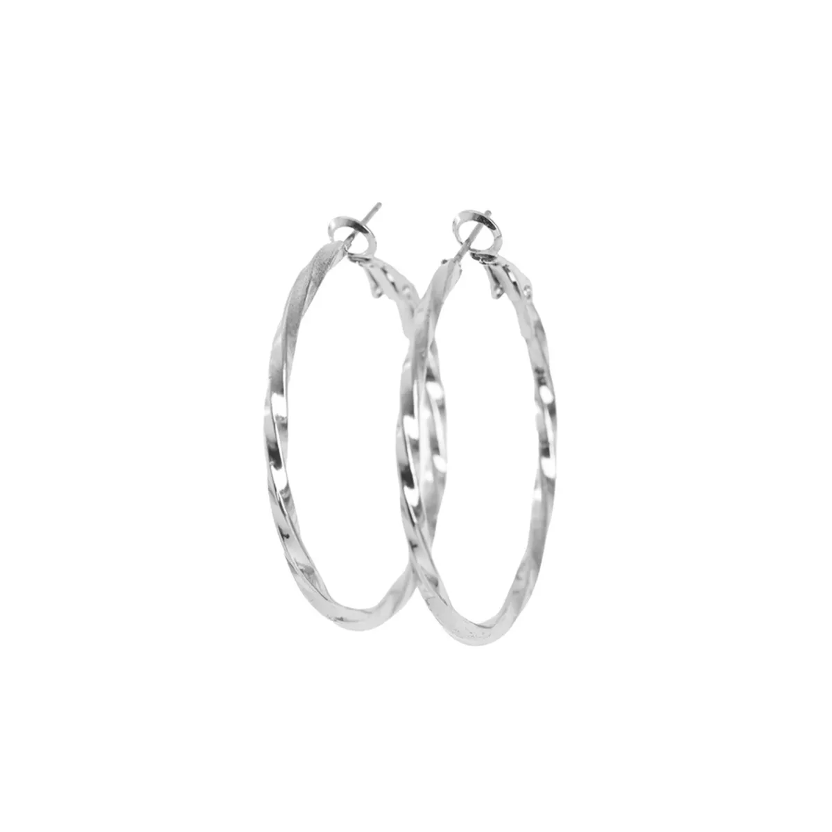 AMPHORA - Aretes Amphora Argolla Plateado