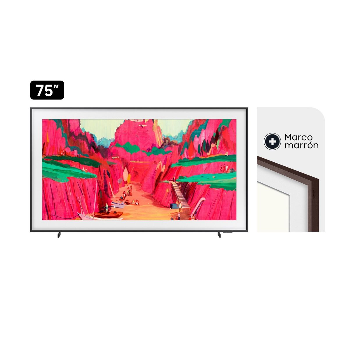 SAMSUNG - Televisor Samsung 75" The Frame Pro Ls03Fw Vision Ai Smart Tv (2025) + Marco Marron