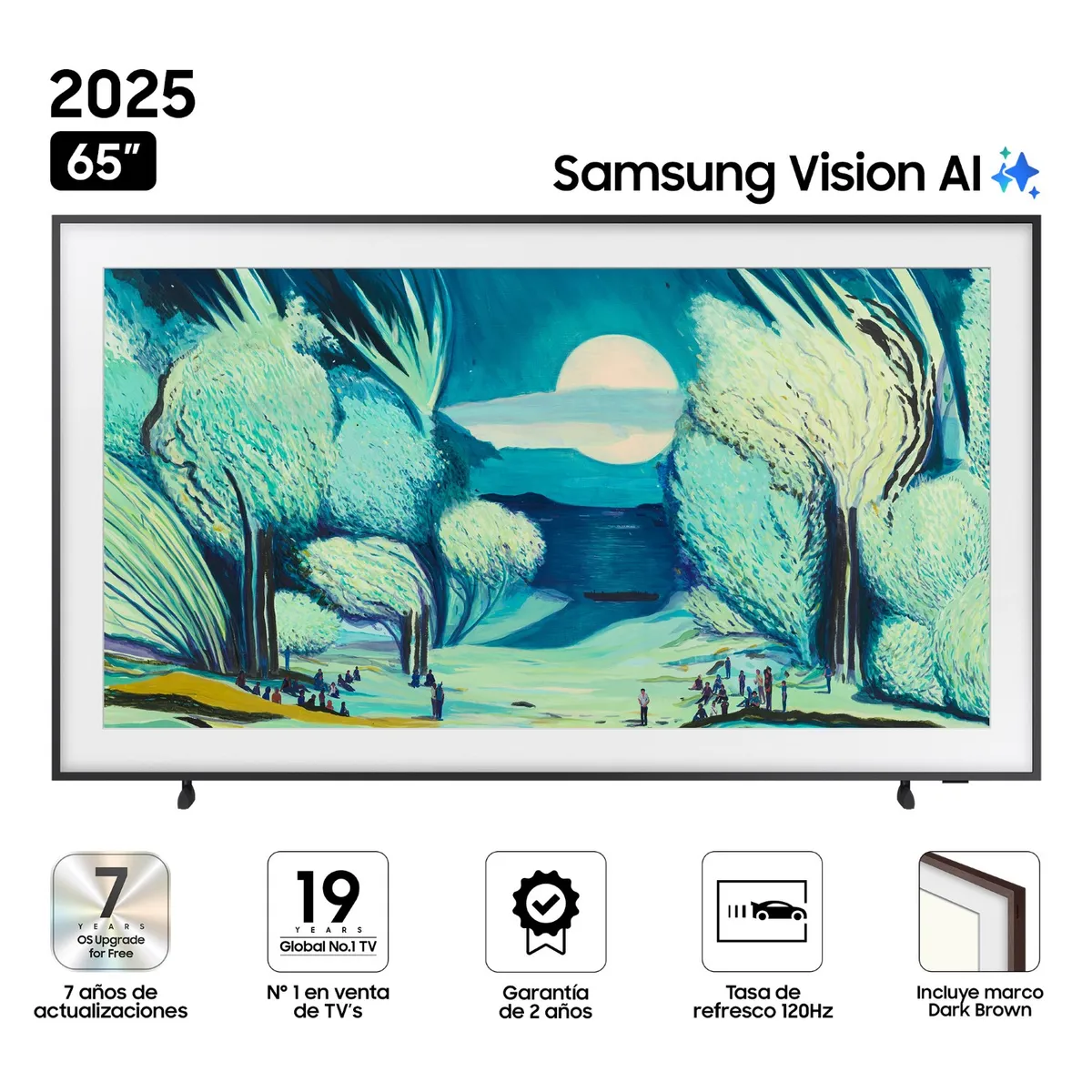 SAMSUNG - Televisor Samsung 65" The Frame Pro Ls03Fw Vision Ai Smart Tv (2025) + Marco Marron