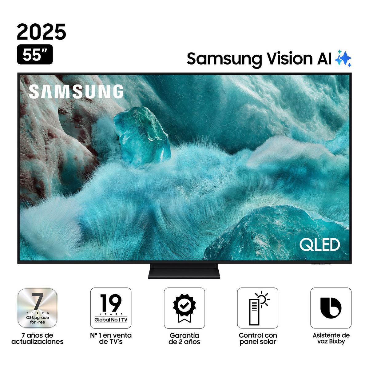 SAMSUNG - Televisor 55" Qled Q7f5 Vision Ai Smart Tv (2025)