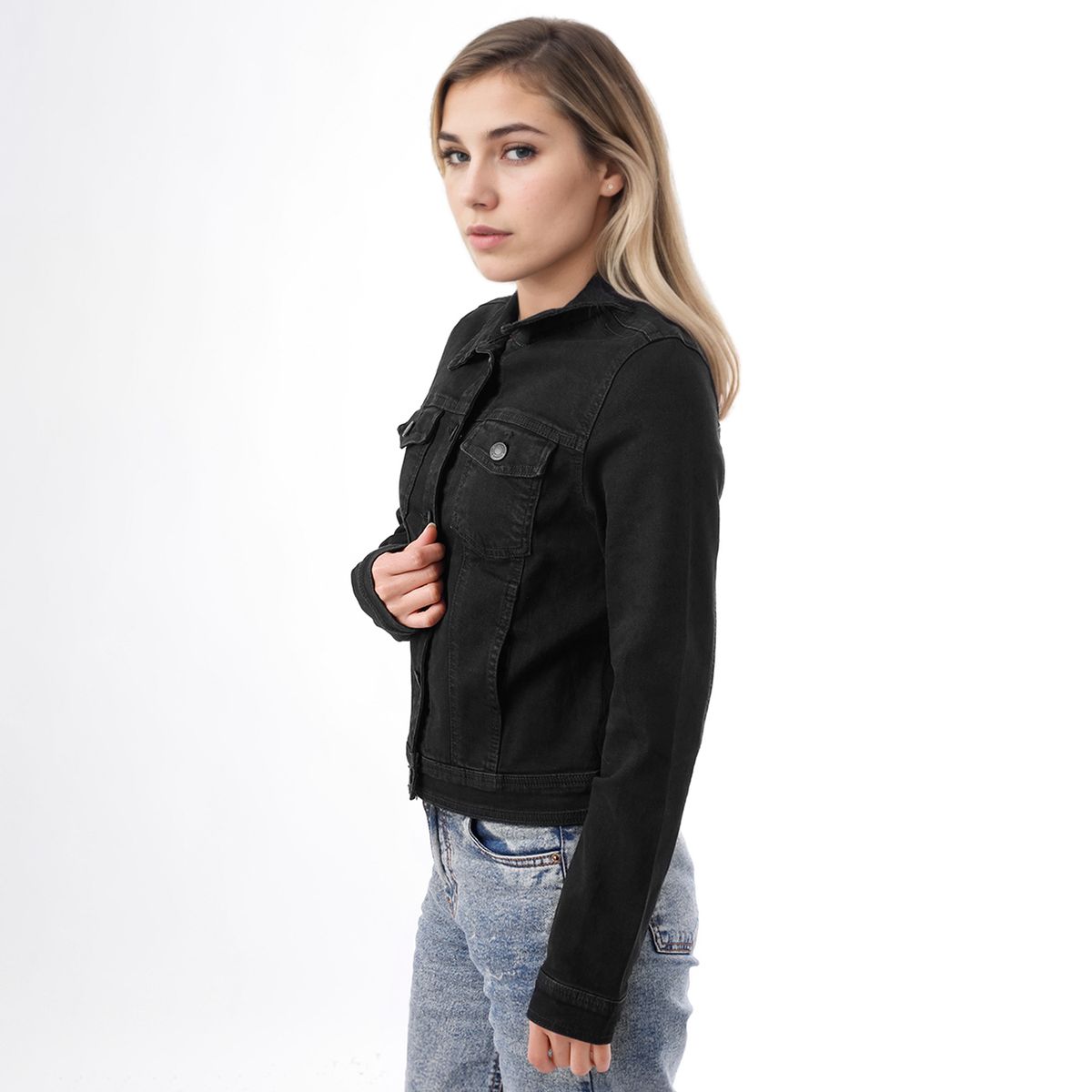 KANSAS - Casaca Denim Mujer Kansas