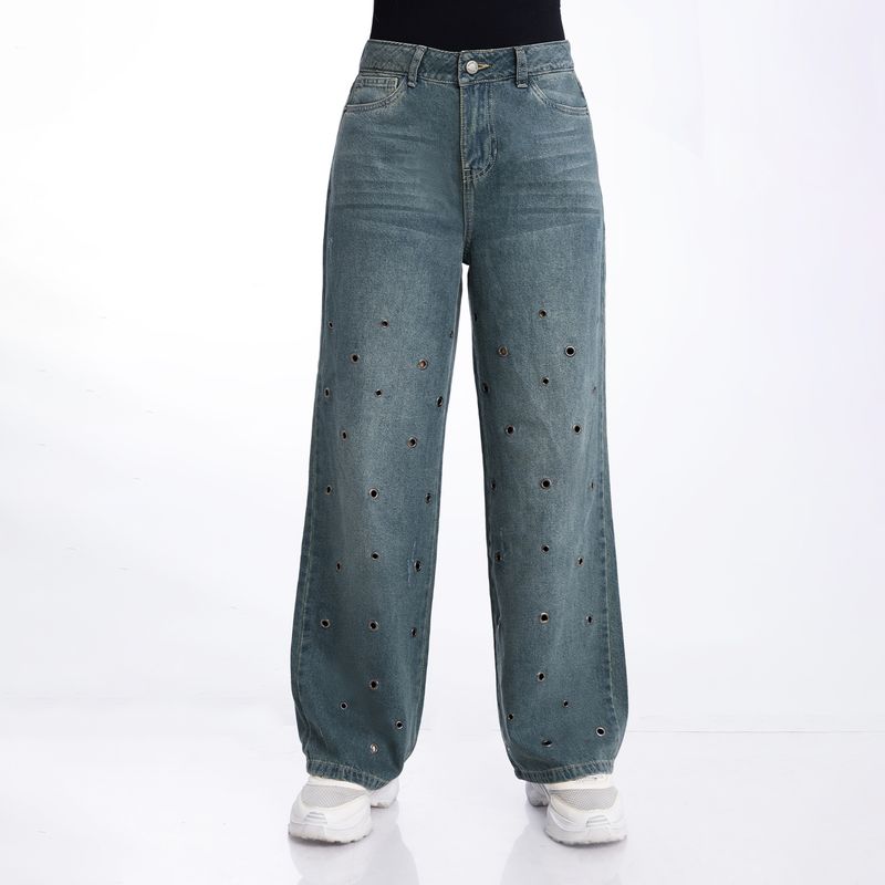 KANSAS - Jean Wide Leg Mujer Kansas