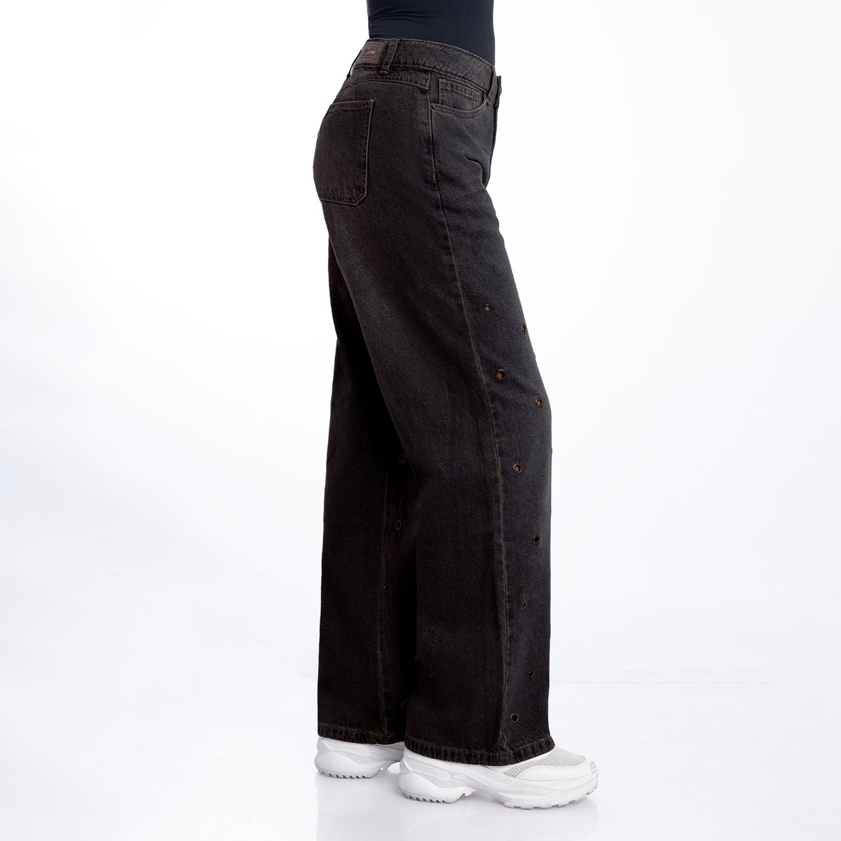 KANSAS - Jean Wide Leg Tiro Alto Mujer Kansas