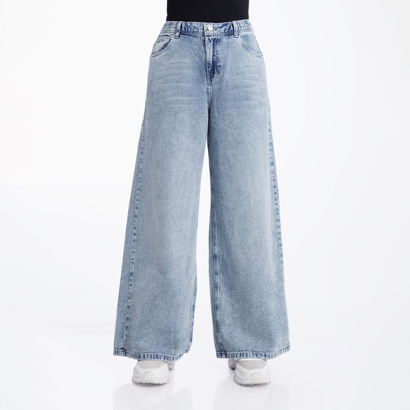KANSAS - Jean Wide Leg Mujer Kansas