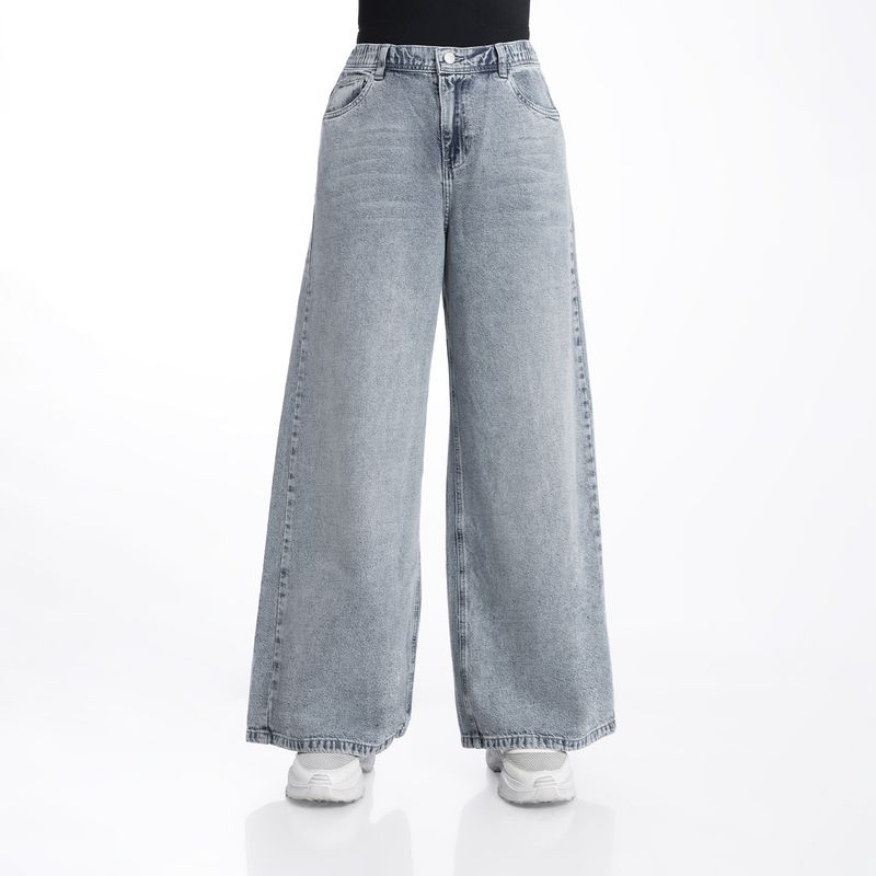 KANSAS - Jean Wide Leg Mujer Kansas