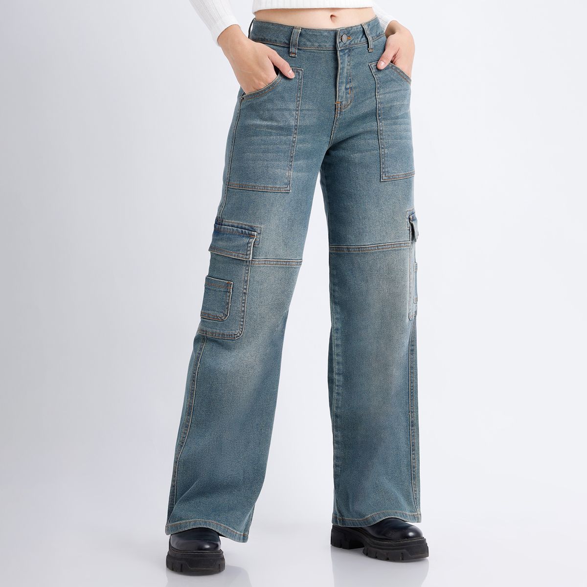 KANSAS - Jean Wide Mujer Kansas