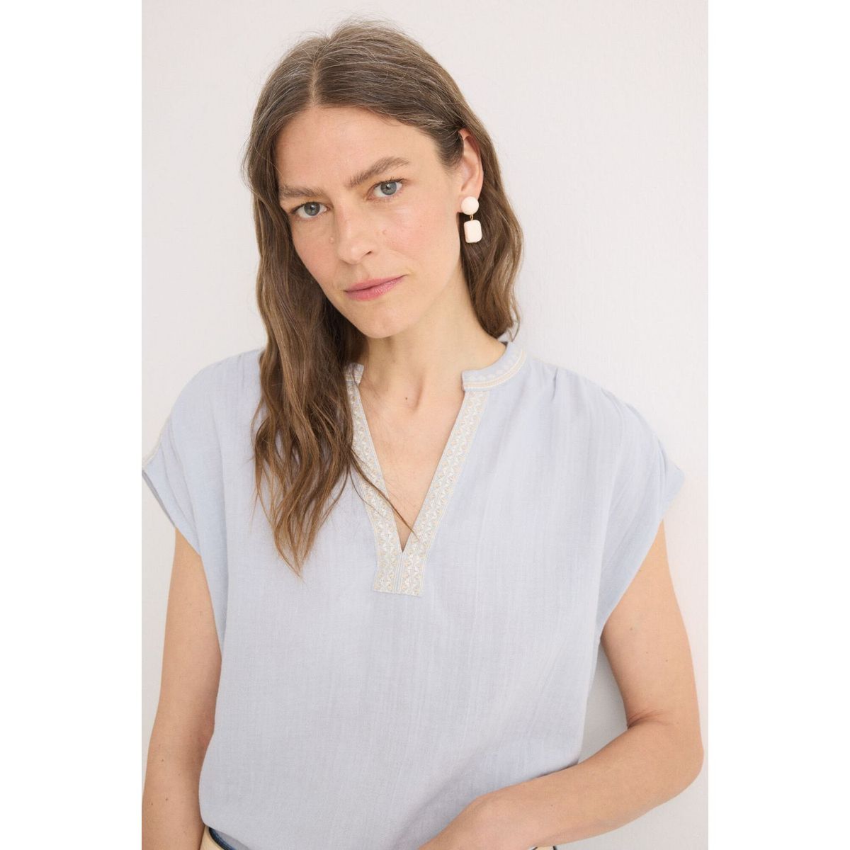 CORTEFIEL - Blusa 100% Algodón Mujer Cortefiel