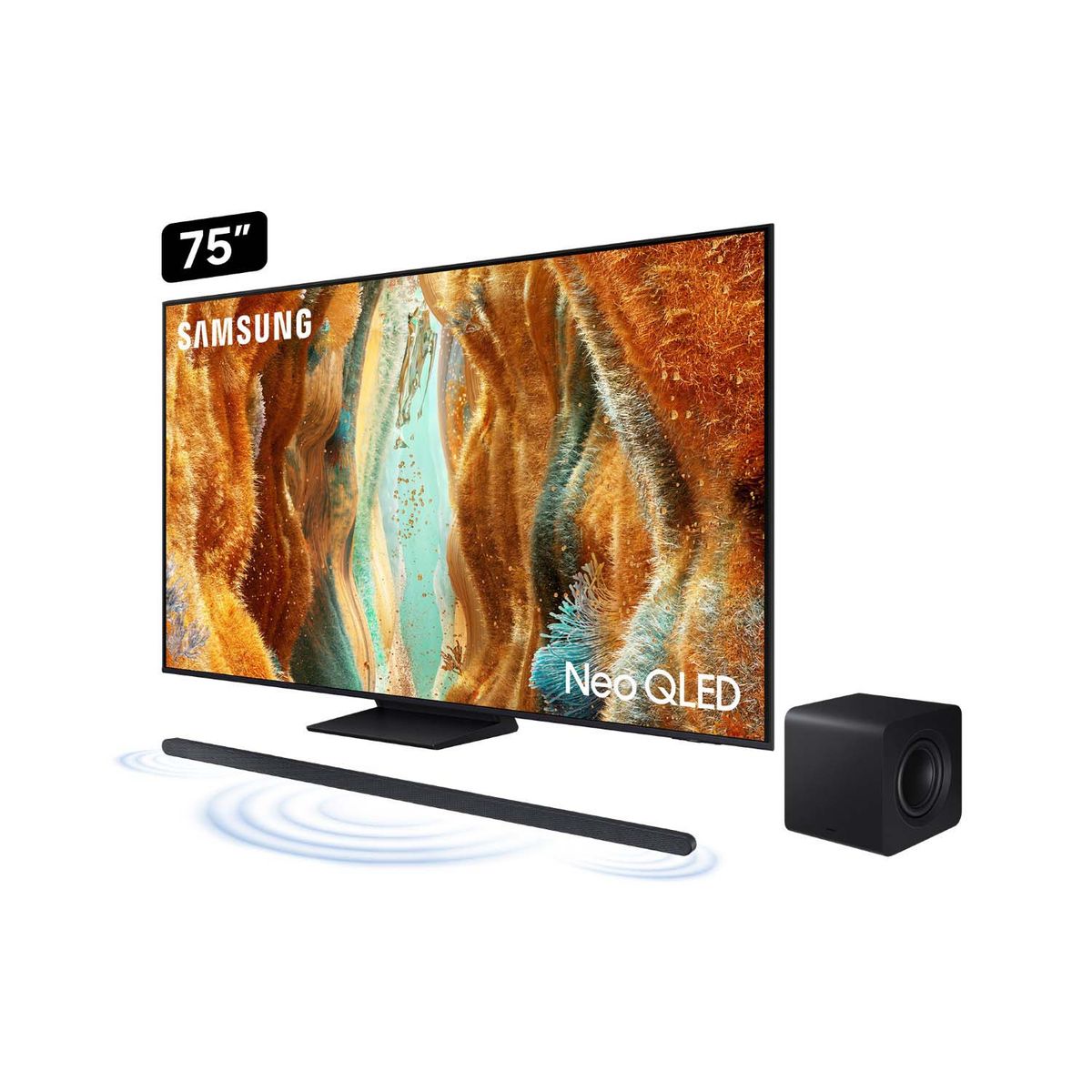 SAMSUNG - Televisor Samsung 75" NEO QLED 4K Qn70F Vision Ai Smart Tv (2025) + Soundbar S800D
