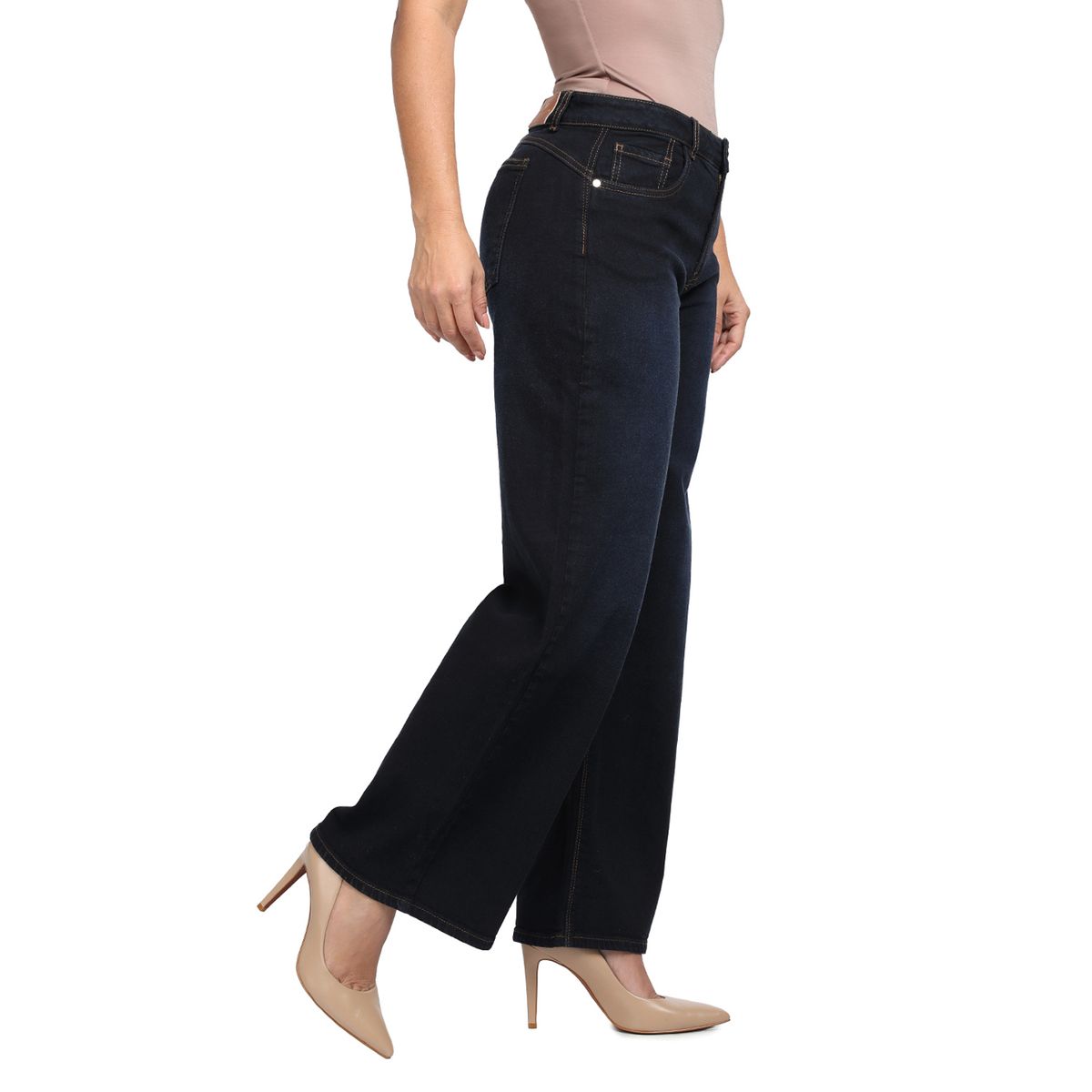 VRP BY VIVIANA RIVAS PLATA - Pant Den Low Rise Wide Leg