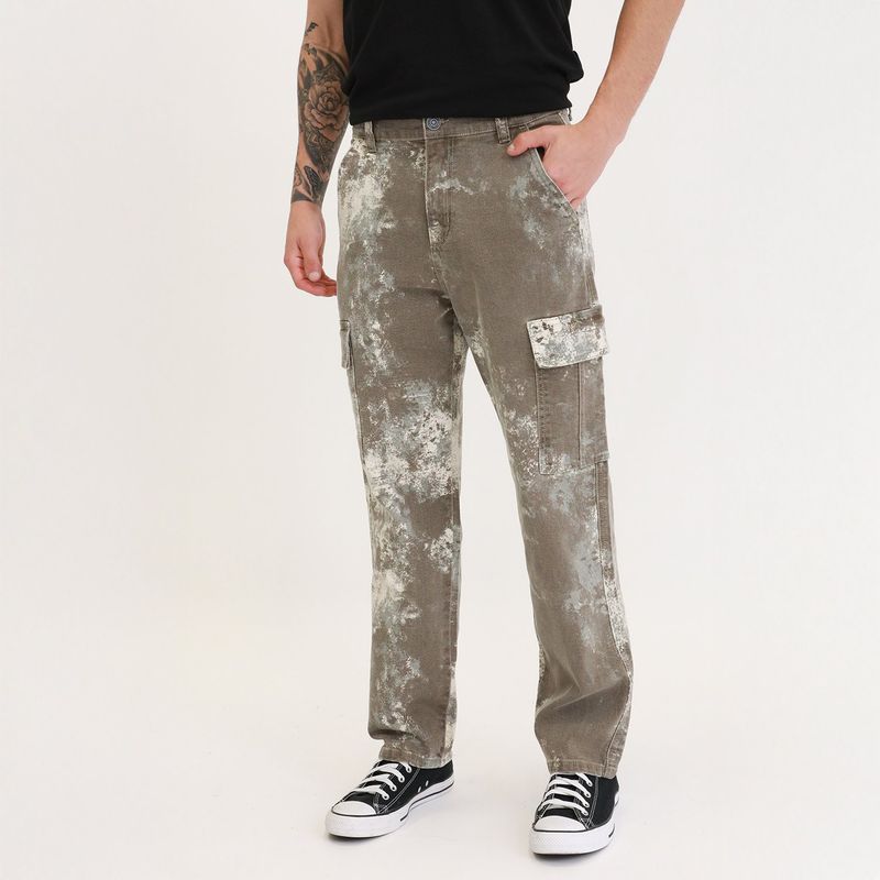 DENIMLAB - Jean Cargo Camu Hombre Denimlab