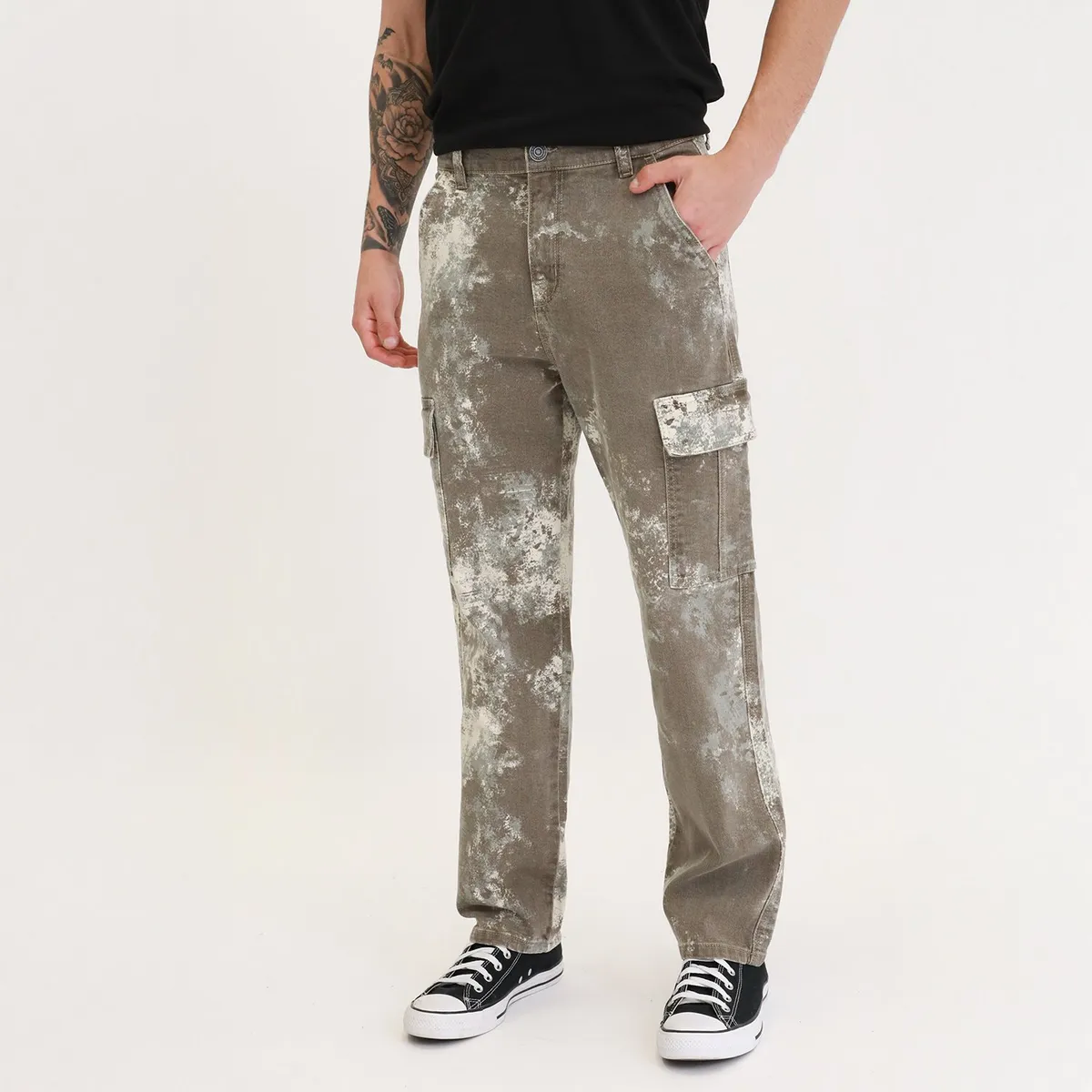 DENIMLAB - Jean Cargo Camu Hombre Denimlab