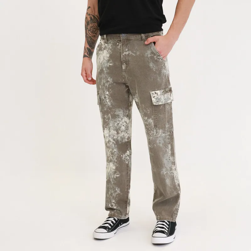 DENIMLAB - Jean Cargo Camu Hombre Denimlab