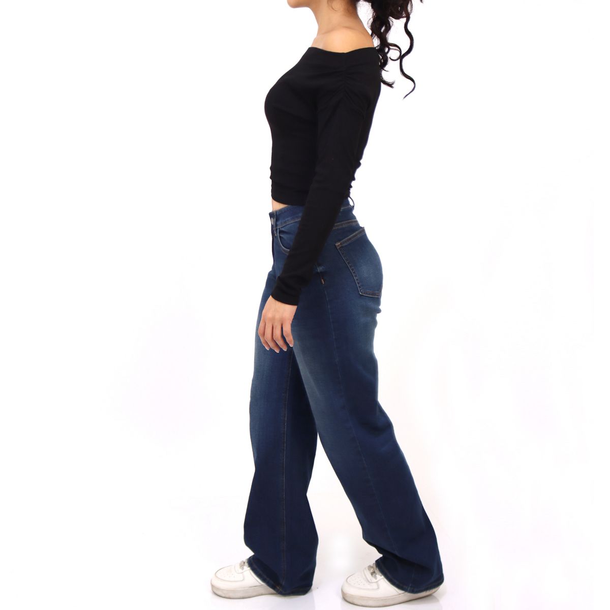 KAYRA POBLET - Jean Straight Tiro Medio Mujer Kayra Poblet