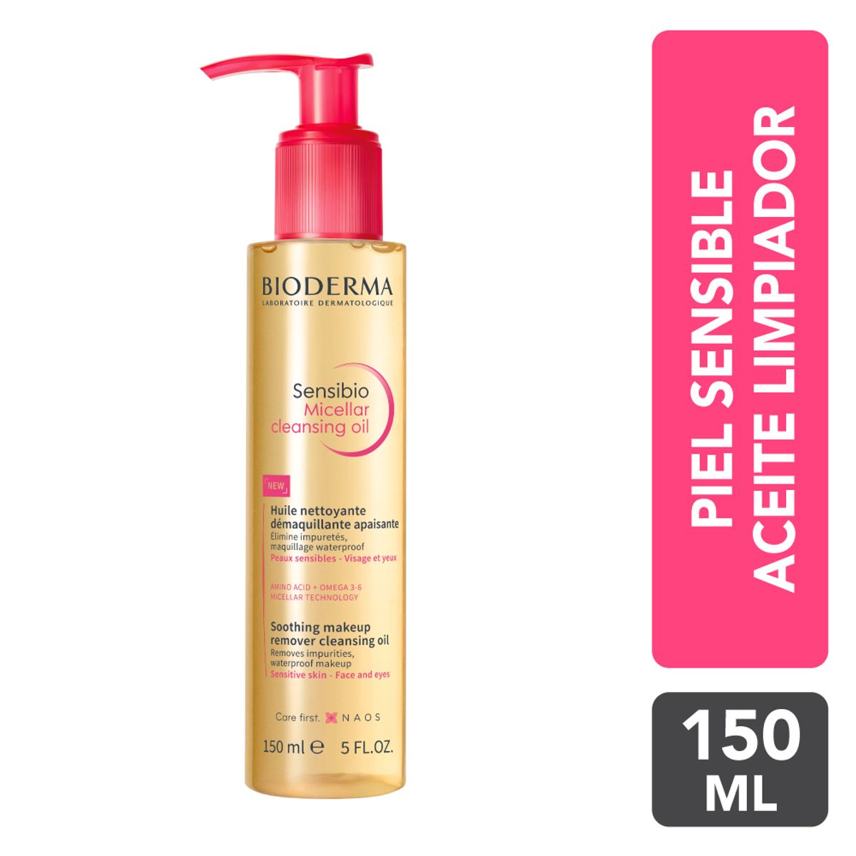 BIODERMA - Aceite Micelar Limpiador Sensibio Bioderma 150ml