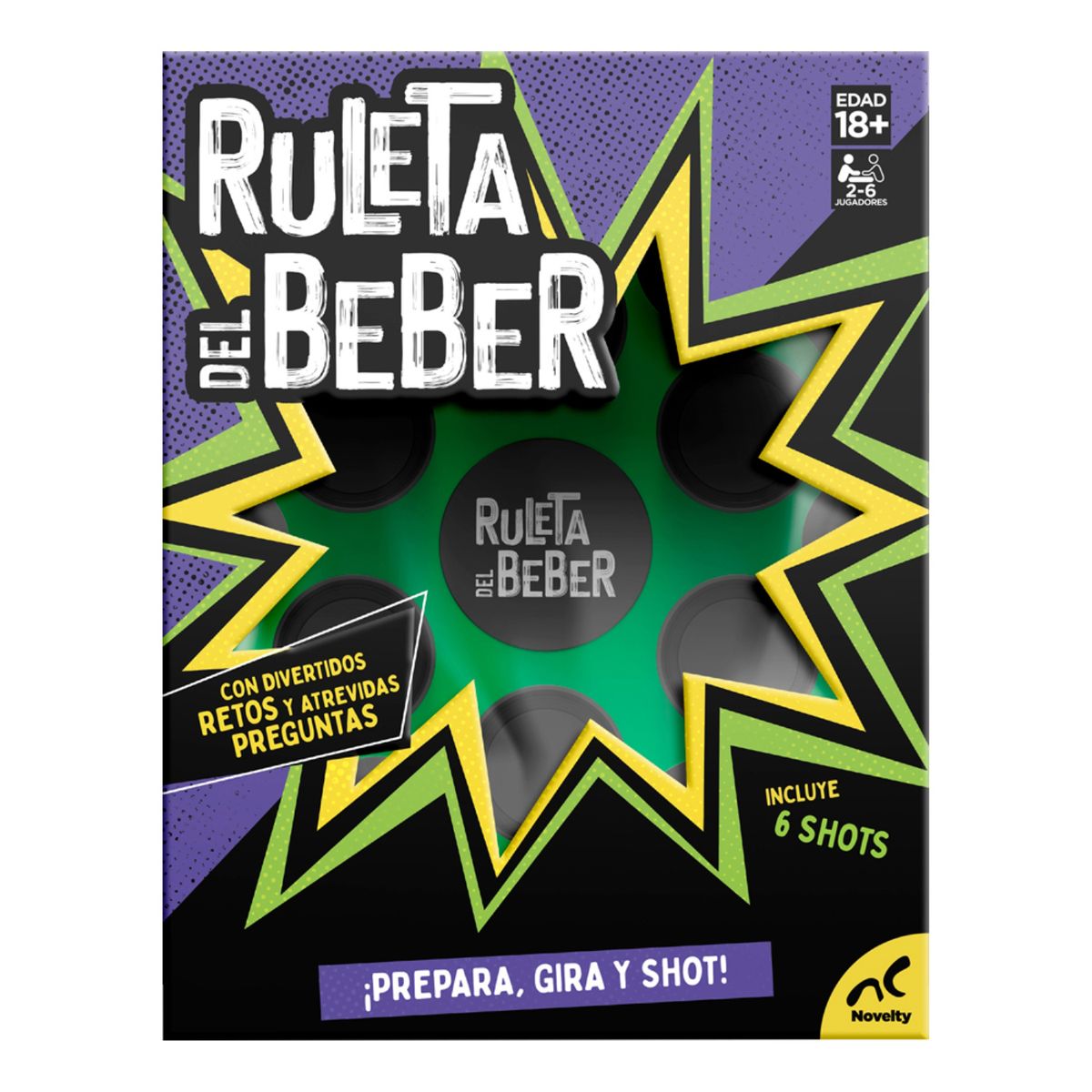 NS NOVELTIES - JUEGO DE MESA RULETA DE BEBER GAMES