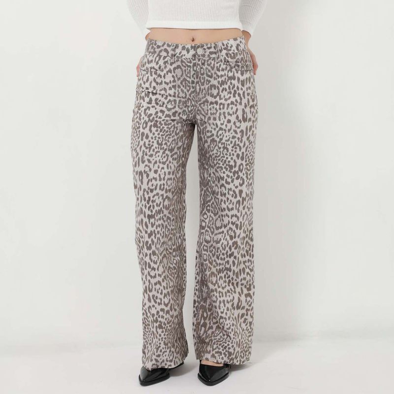 DENIMLAB - Pantalón Wide Casual Mujer Denimlab