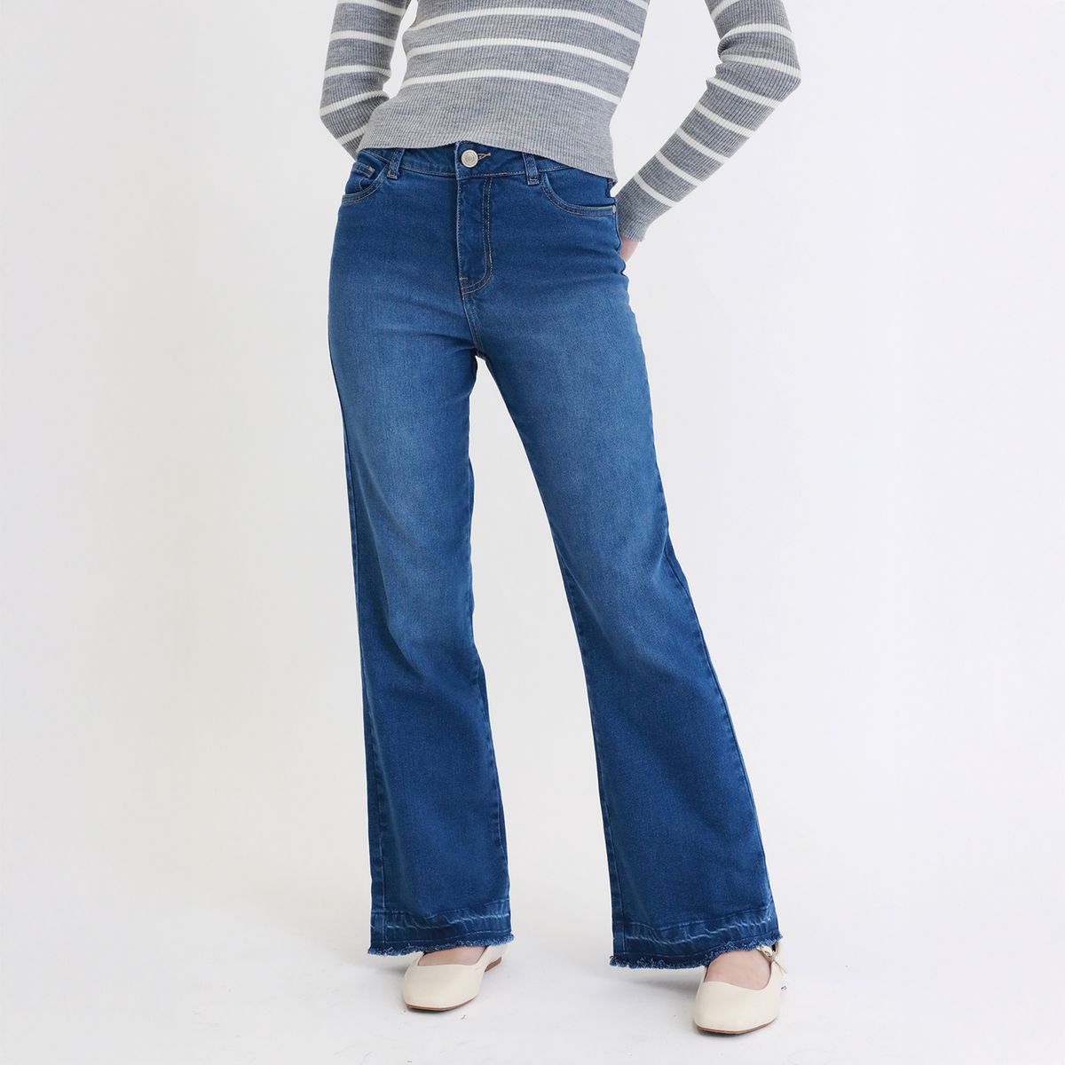 AMERICAN ABBEY - Pantalon Flare Color