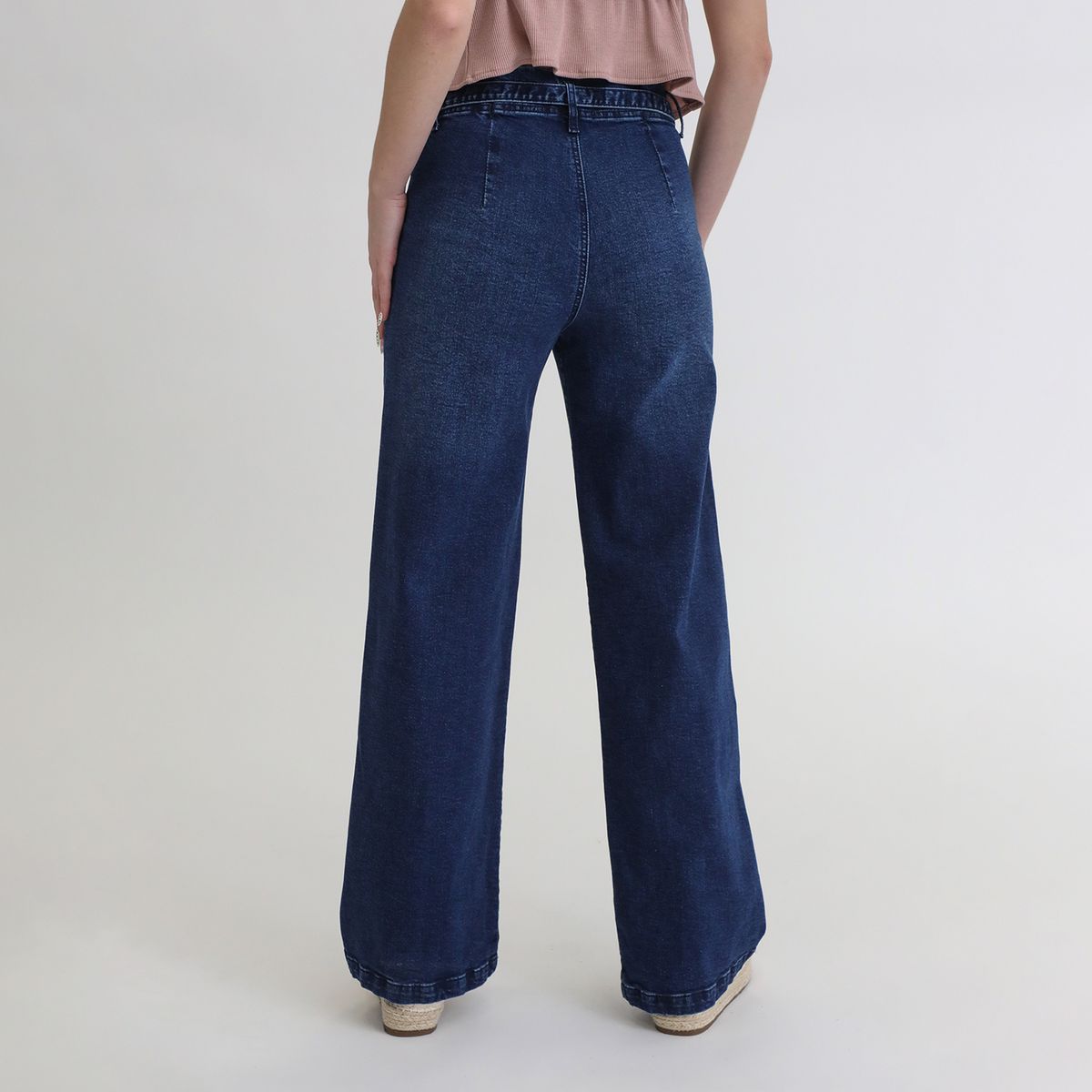 AMERICAN ABBEY - Jean Wide Leg Cinturon