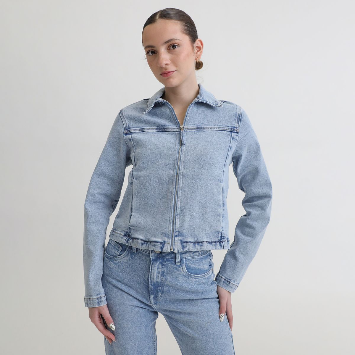 AMERICAN ABBEY - Casaca Fit Con Cierre