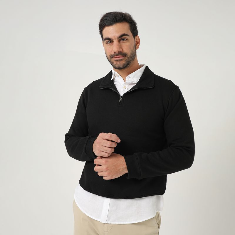 BASEMENT - Poleron Con Cierre Hombre