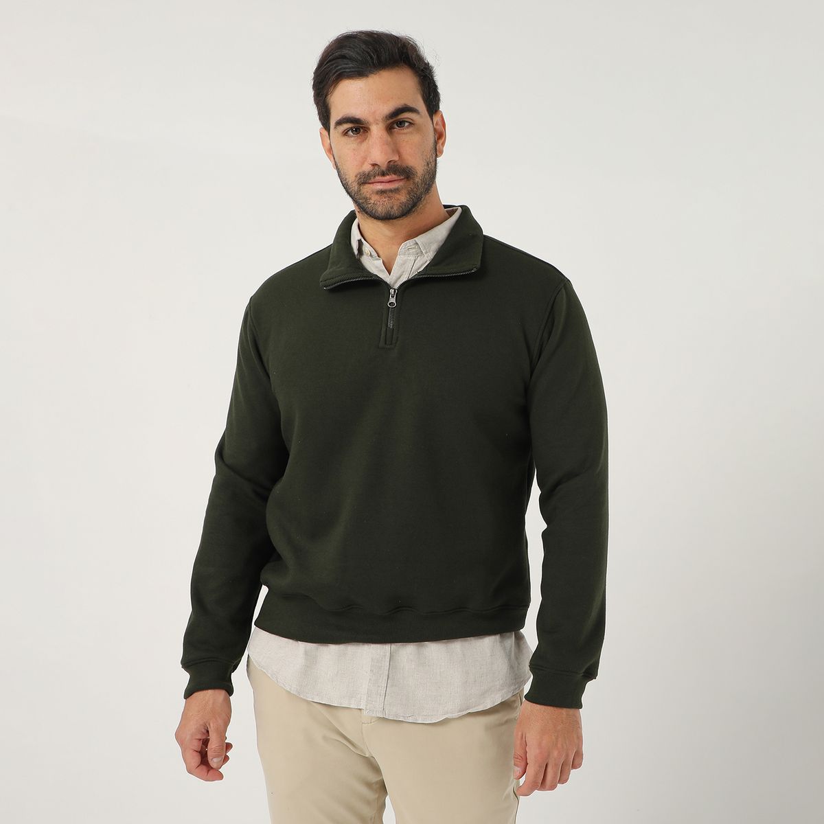 BASEMENT - Poleron Con Cierre Hombre