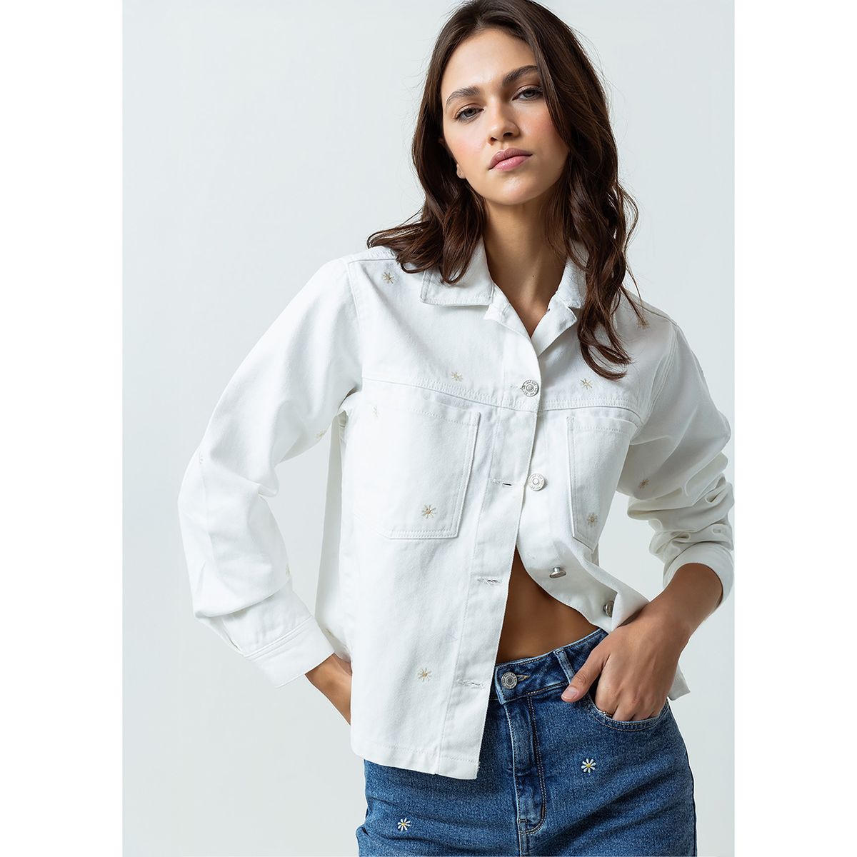 NAF NAF - Casaca 100% Algodón Casual Mujer Naf Naf