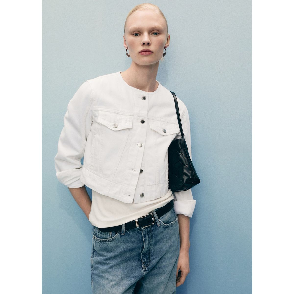 MANGO - Casaca 100% Algodón Casual Mujer Mango