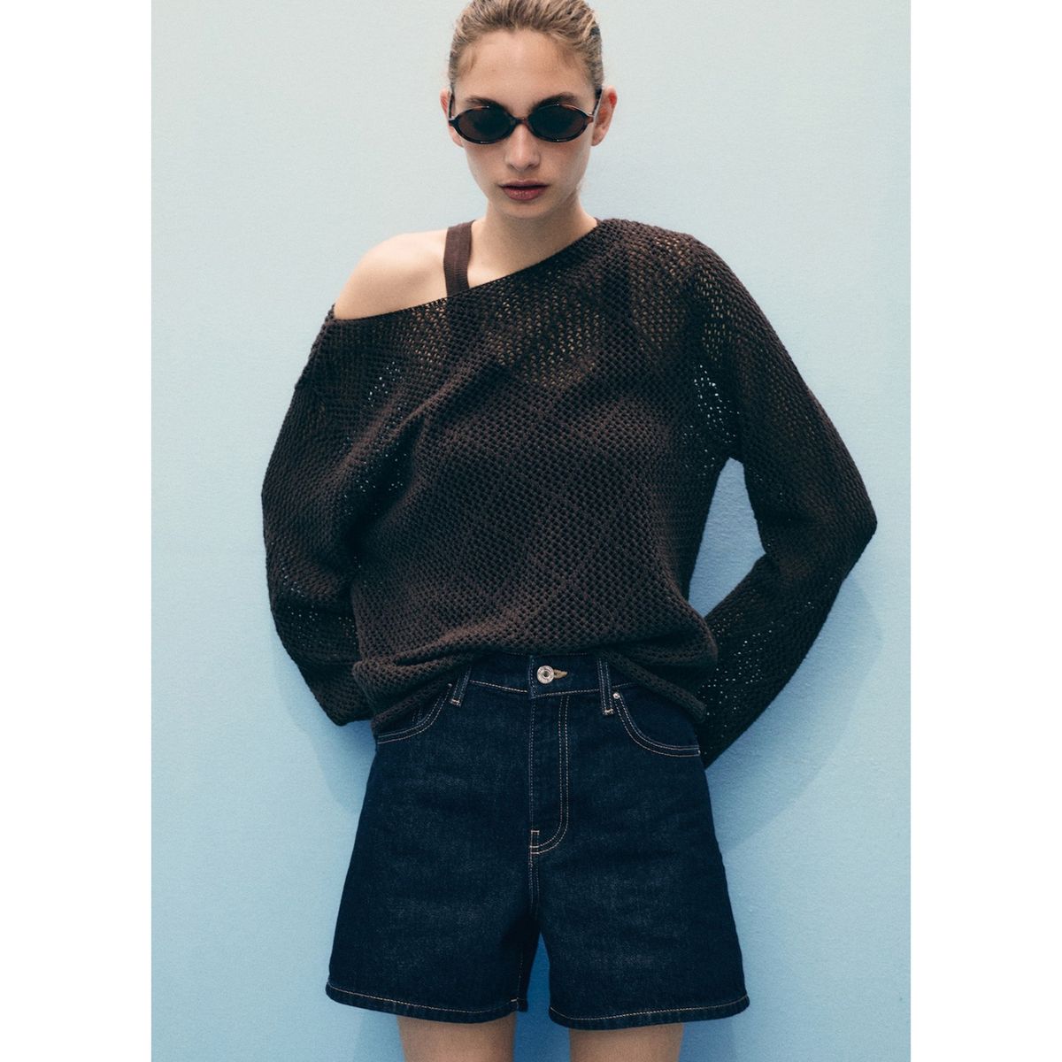 MANGO - Short 100% Algodón Mujer Mango