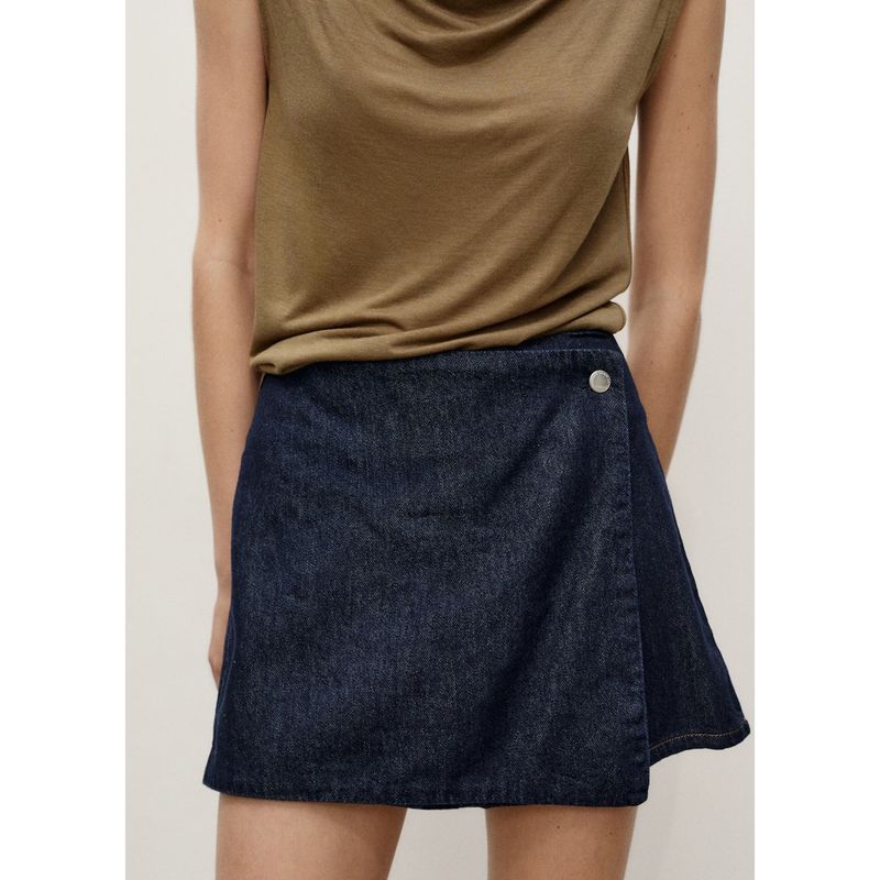 MANGO - Falda Short 100% Algodón Mujer Mango