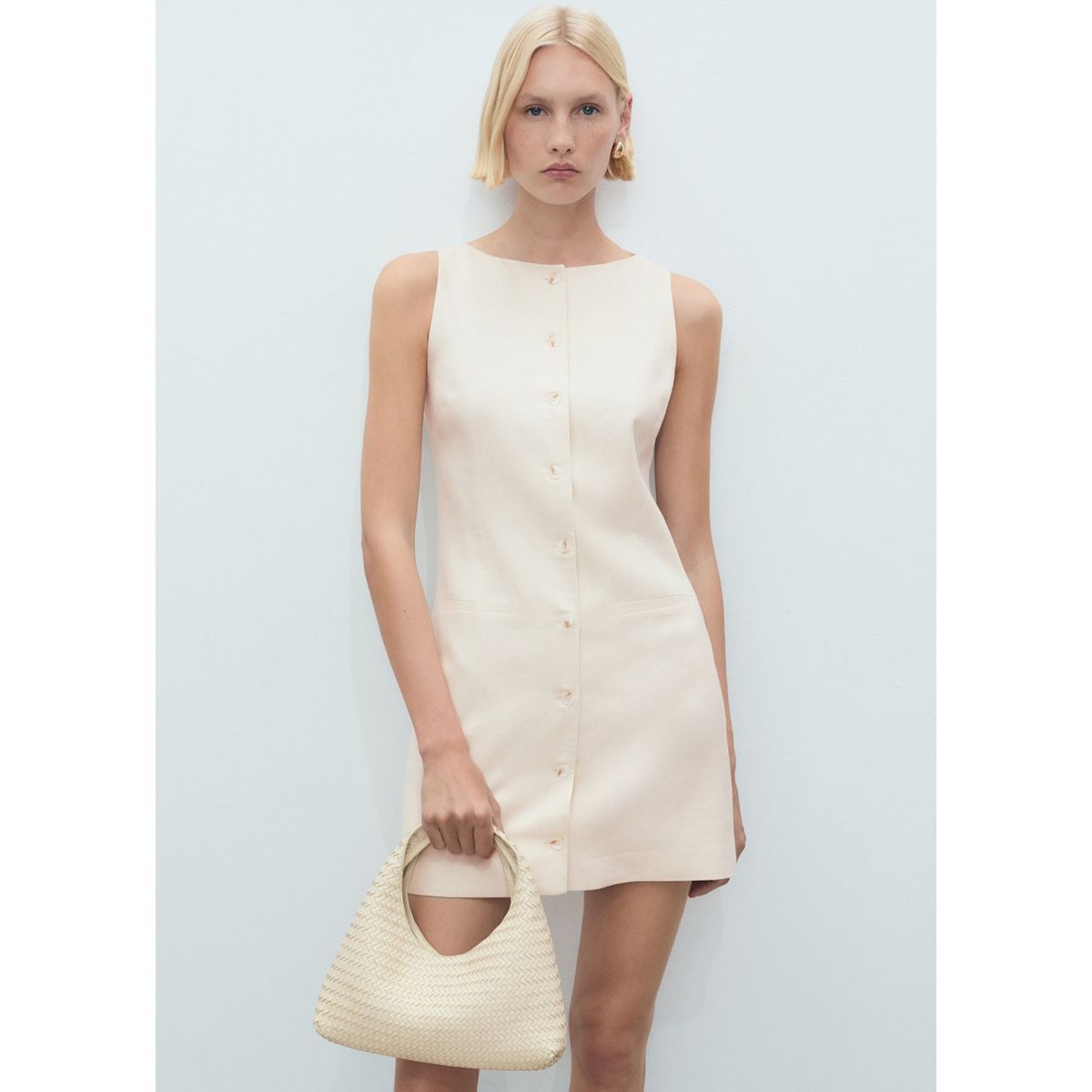 MANGO - Vestido Corto Casual Mujer Mango